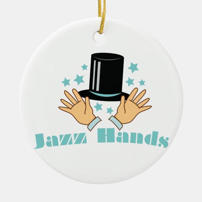 Jazz Hands Keramik Ornament (Vorne)