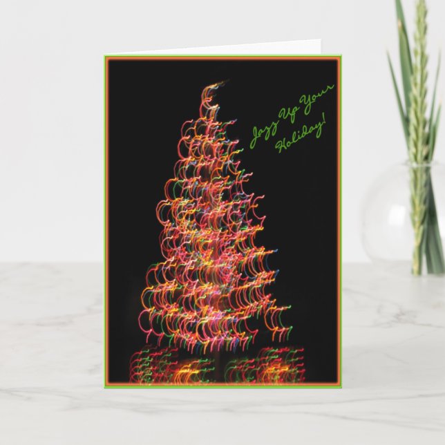 Jazz herauf Ihren Feiertag! Weihnachtskarte Feiertagskarte (Vorderseite)