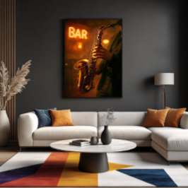 Jazz im Barlicht Leinwanddruck