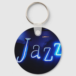 Jazz in blau-weiß schlüsselanhänger