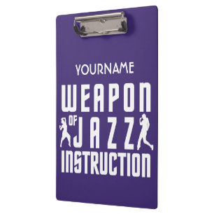 Jazz Instruction Custom Color Zwischenablage Klemmbrett