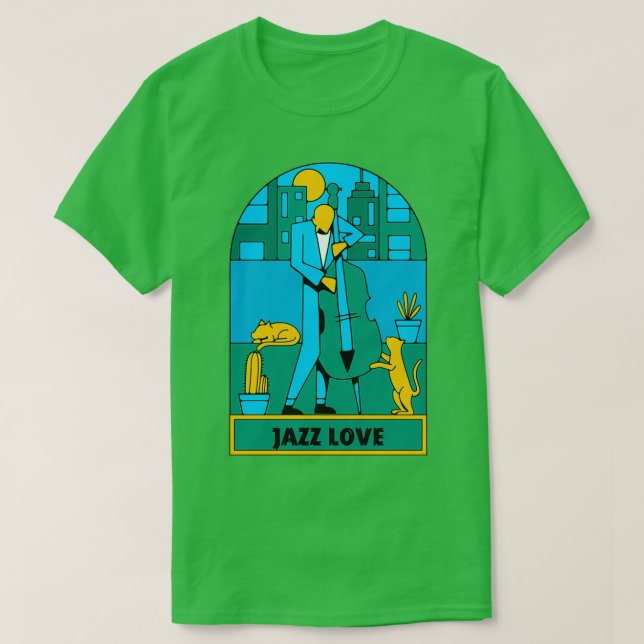 Jazz ist meine Religion T-Shirt (Design vorne)