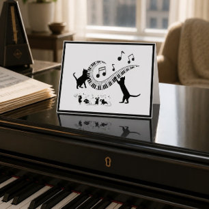 Jazz Katzen Klavier gefaltete Karte