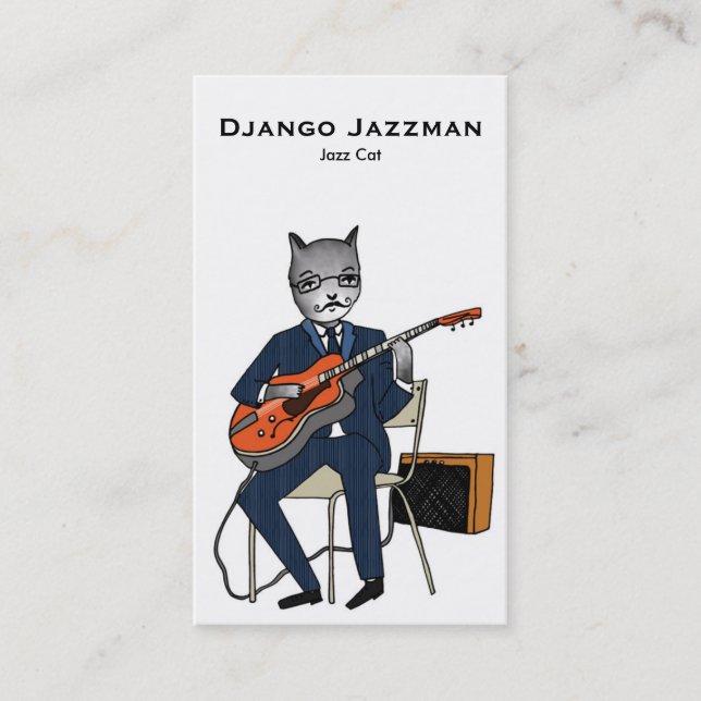 Jazz-Katzen-Visitenkarte Visitenkarte (Vorderseite)