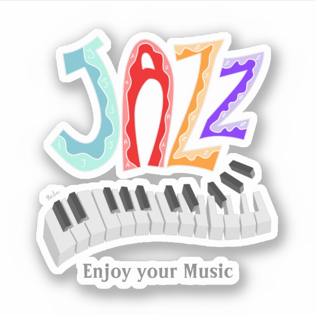 Jazz Lettering Sticker (Vorderseite)
