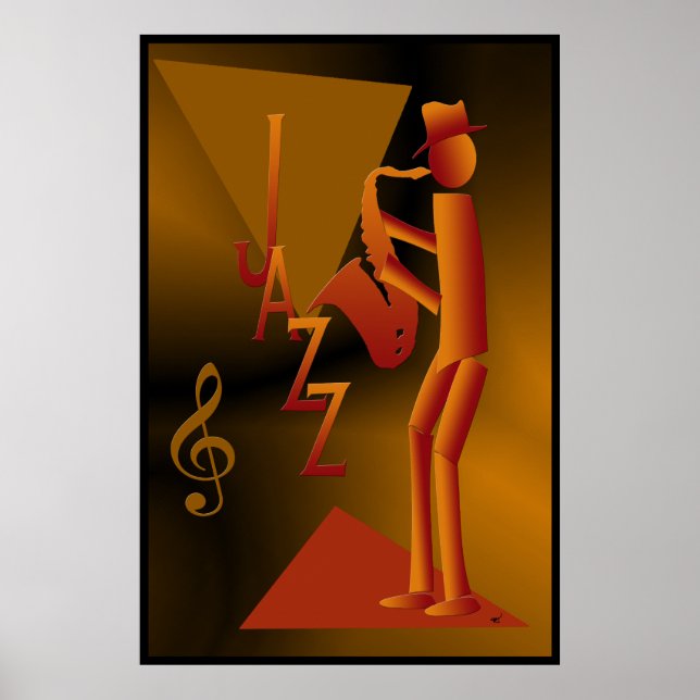 Jazz Man Poster Print (Vorne)