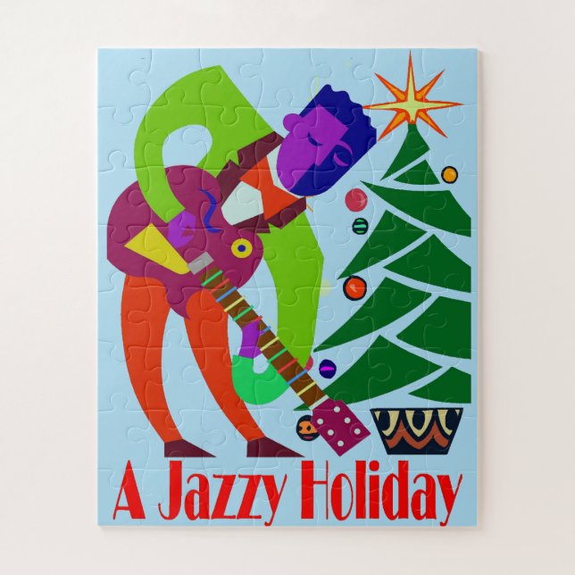Jazz Man Weihnachtsstil (Vertikal)