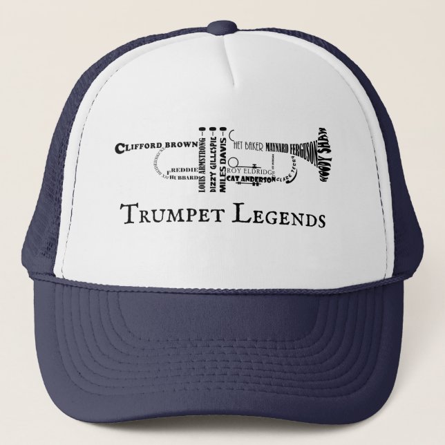 Jazz Masters Trumpet Legends Ball Cap Truckerkappe (Vorderseite)