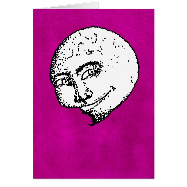 Jazz-Mond auf intensiver rosa Karte (Vorne)
