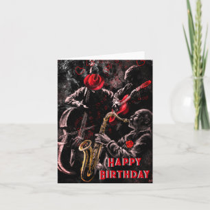 Jazz Music Band Carte d'anniversaire - Personnalis