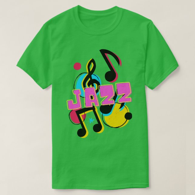 Jazz Music Funk Soul Musiker Kunst T-Shirt (Design vorne)