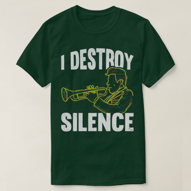 Jazz Music Funny Trumpeter Quotes Trumpet T-Shirt (Design vorne)