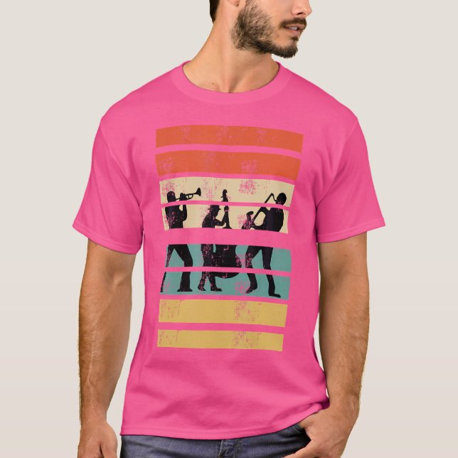 Jazz Music Player Disco Vintages Shirt (Vorderseite)