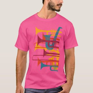 Jazz Music Player Trumpet Retro Vintages Shirt 70