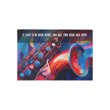 Jazz Music Saxophone Einstieg Rug Begrüßungstat