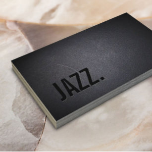 Jazz Music Teacher Moderner, kühne Schwarzer Minim Visitenkarte