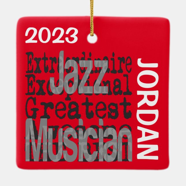 Jazz Musician Extraordinaire CUSTOM Keramikornament (Rückseite)