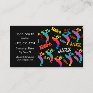 Jazz Musicians Retro Music POP ART 1930s - 1950s Visitenkarte