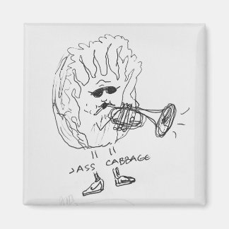 Jazz Musicien Jazz Chou Réfrigérateur Aimant