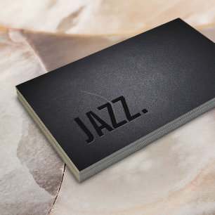 Jazz-Musik-Lehrer-modernes mutiges schwarzes Visitenkarte