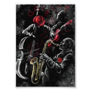 Jazz-Musik-Plakat Jazz-Band Fotodruck
