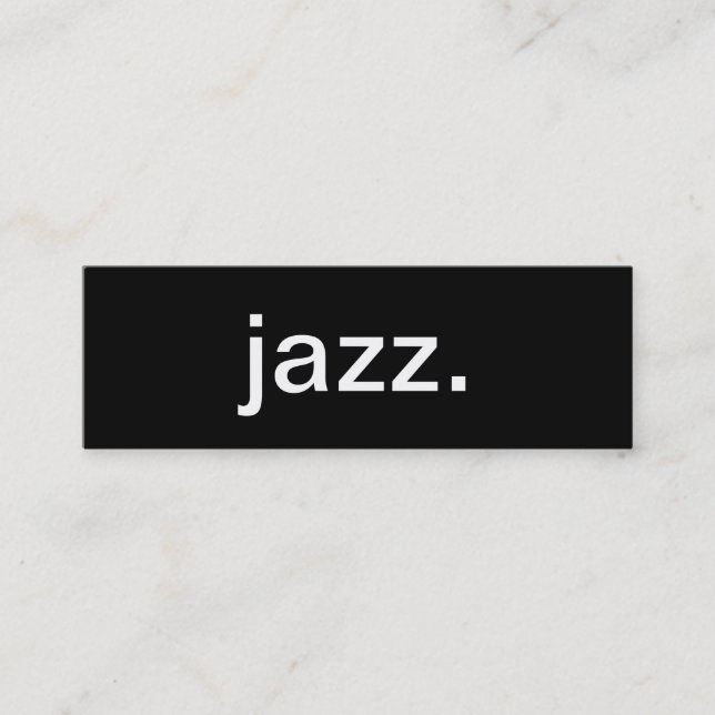 Jazz-Musikindustrie-Karte Mini Visitenkarte (Vorderseite)