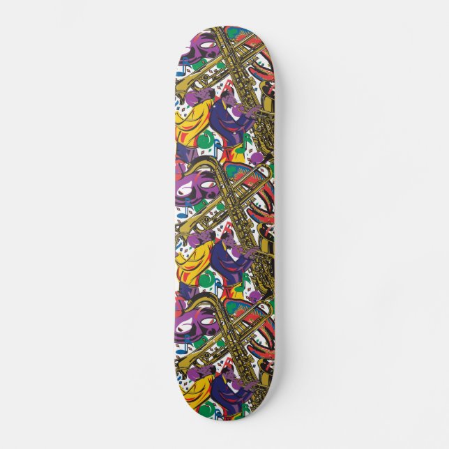 Jazz - neues Orleasn Mardis Gras Skateboard (Vorderseite)