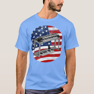 Jazz Orgel USA Flag Organist Musiker 4. Juli T-Shirt