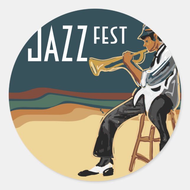 Jazz Player Sticker (Vorderseite)