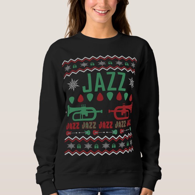 Jazz Player Vilain Sweat de Noël (Devant)