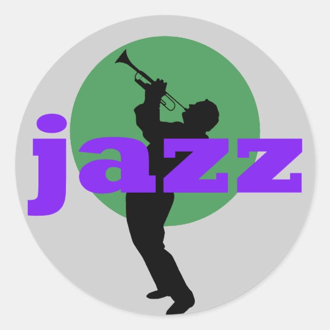 Jazz Runder Aufkleber (Vorderseite)