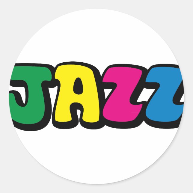 Jazz Runder Aufkleber (Vorderseite)