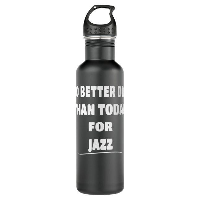 Jazz Saxaphone Jazz Day Jazz Geschenk Edelstahlflasche (Vorderseite)