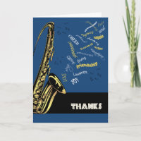 Jazz Saxophon Danke-Karte