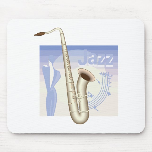 Jazz-Saxophon-Design Mousepad (Vorne)
