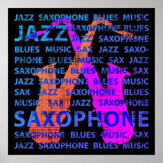 Jazz Saxophon Poster