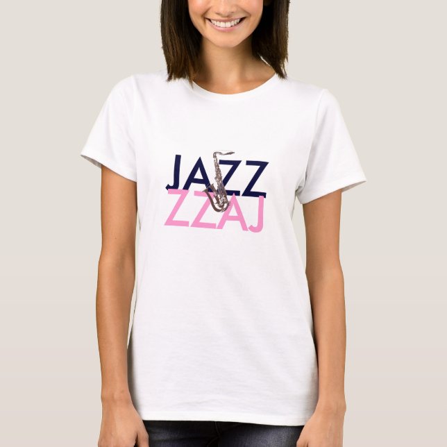 Jazz Saxophon T-Shirt (Vorderseite)
