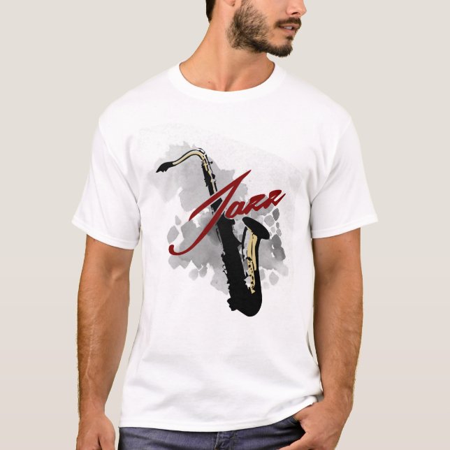 Jazz Saxophon T-Shirt (Vorderseite)