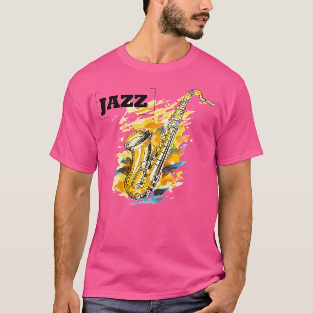 Jazz Saxophon T-Shirt (Vorderseite)