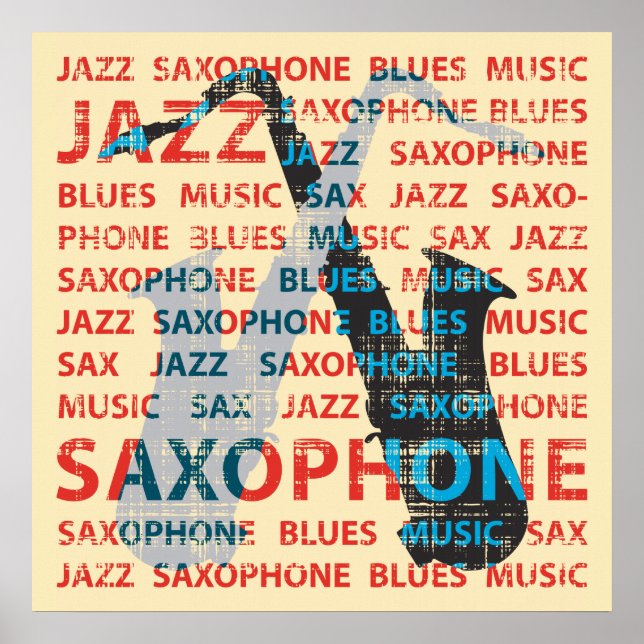 Jazz saxophone poster (Vorne)