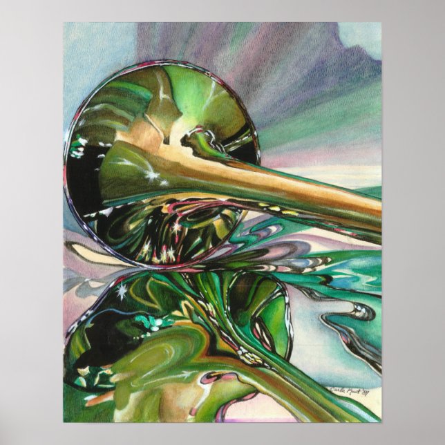 Jazz Shine Aquarell Print Poster (Vorne)