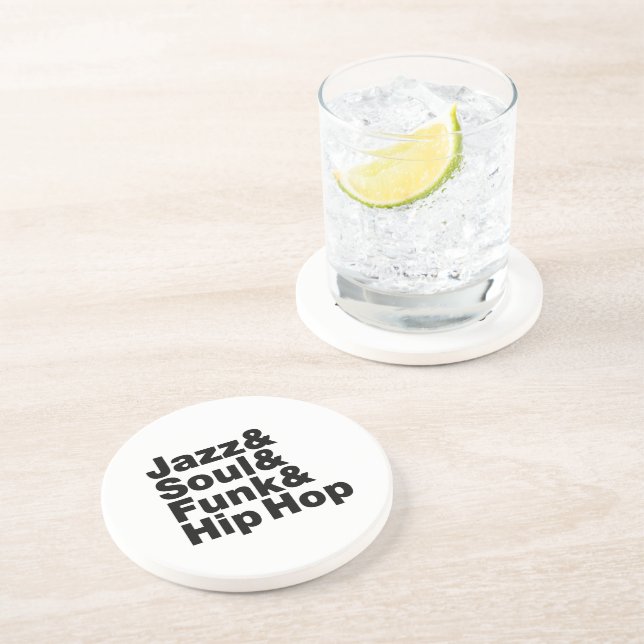 Jazz & Soul & Funk & Hip Hop Getränkeuntersetzer (Seite)