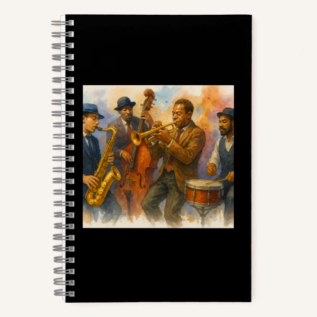 Jazz Spiralnoteook Notizbuch (Vorderseite)