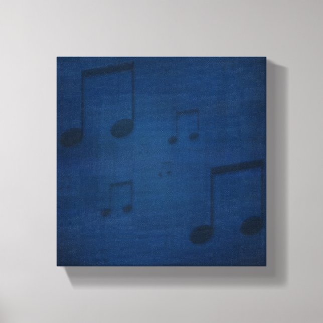 Jazz sur toile bleu enveloppée Imprimer (Recto)