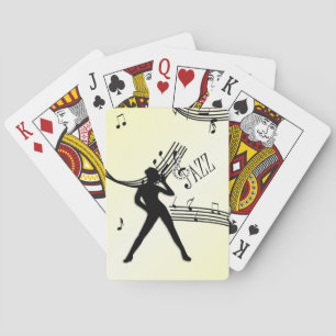 Jazz-Tanz Gelbe Musik Spielkarten