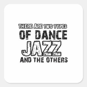 Jazz-Tanzdesigns Quadratischer Aufkleber