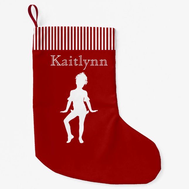 Jazz-Tänzer in Rotem und in weißem Kleiner Weihnachtsstrumpf (Vorderseite)