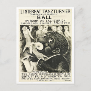Jazz, Tanzturnier, Deutsche Vintage Postkarte