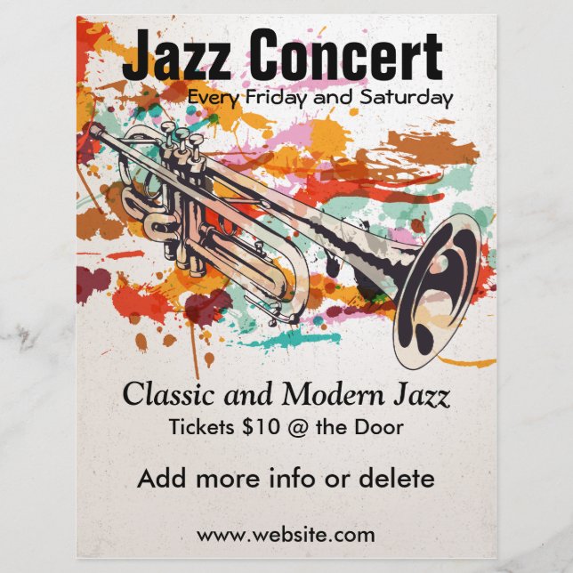 Jazz Trumpet Flyer (Vorne)