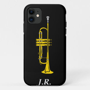 Jazz Trumpet fügen Sie Ihre Initials-Fall-Partner Case-Mate iPhone Hülle